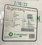 Genteq Evergreen Ecm Blower Motor 1/2HP 115/230V 6005 5SME39HXL110. Fixed Price $209.88.