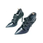 Louis Vuitton Streamline Lace Up Mesh Leather Pumps Black Heels Size 40. Fixed Price $648.00.