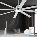 72 Lnch Lndustrial Smart Celing Fan With Light And Remote Control Via Wifi Alexa. Fixed Price $342.77.