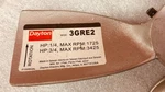 New Dayton 3GRE2 PROPELLER,12 IN,1/2 Bore, 1/4 Hp 1725 Rpm, 3/4 3425. Fixed Price $49.00.