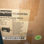 New Dayton 6XH47BA Motor 1/6HP 1140 Rpm 115V. Fixed Price $135.00.