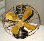 Antique Ge Brass Blade Electric Fan- 15"-HIGH End Example-works-model 822566. Fixed Price $798.00.