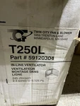 Twin City Fan & Blower In-line Ventilator 245 Cfm/pcm T250L, 59120304 Ships Free. Fixed Price $699.99.