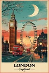 London England Travel Art Big Ben Double Decker Bus Metal Poster Sign. Fixed Price $13.99.