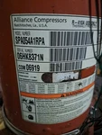 Alliance Compressor SPA054A1RPA / COM06919 208-230V 60 Hz Ph Used (SOA2FLT8). Fixed Price $529.00.