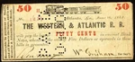 Ga 50 Atlanta The Western & Atlantic Railroad June 16, 1862. Fixed Price $45.00.