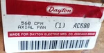 Dayton Axial Fan # 4C688 560 Cfm - Used Specs Inside Listing. Fixed Price $25.00.