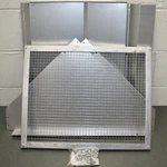 Dayton Exhaust Vent Weatherhood 16D559, 18" Fan Diameter, 20 Galvanized Steel. Fixed Price $159.95.