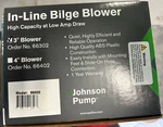 US37 Johnson Pump Spx 66302 In-line Bilge 3" Blower New. Fixed Price $42.00.