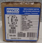 Fasco D208 Motor 1/30HP 1.12A 3000RPM Cwse 1/4X3" Shaft Shaded Pole New Sealed. Fixed Price $99.99.