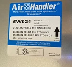 Air Handler 5W921 Cartridge FILTER,24X24X12,MERV 14. Fixed Price $199.00.