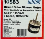 Mars 10583 Direct Drive Blower Motor 1/4 Hp, 115 Vac, Speed Reversible New. Fixed Price $99.00.