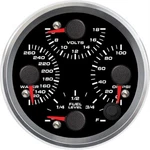 Speedhut R3-QG2-REV 3-3/8" Quad Gauge, Water, Volts, Oil, Fuel. Fixed Price $287.04.