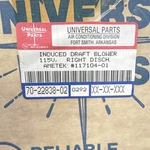 Universal Parts, Ametek Induced Draft Blower 117104-01 70-22838-02 115V Phase. Fixed Price $250.00.