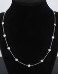 $11800 Roberto Coin 18K White Gold Bezel Diamond By The Inch 13 Station Necklace. Fixed Price $8550.00.