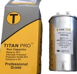 Titanpro TRCF35 Hvac Round Motor Run Capacitor Mfd, 440/370VAC. Fixed Price $9.95.