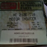 Carrier HC21ZE118 Inducer Motor. Fixed Price $85.00.
