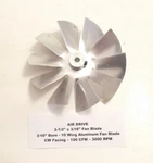 Air Drive 3-1/2" X 3/16" Fan Blade 10 Wing Aluminum Bore Cw. Fixed Price $6.95.