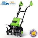 Workpro 1500W Electric Tiller 12.5A Corded Cultivator W/6 Steel Tines 16"WX8.7"D. Fixed Price $115.99.