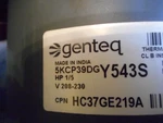 Genteq 5KCP39DGY543S Condenser Motor HC37GE219A 1/5HP 230V 1100RPM. Fixed Price $90.00.