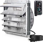 18" Wall Mounted Exhaust Fan, Automatic Shutter, With Thermostat And Var. Fixed Price $199.99.