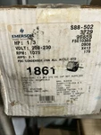 1861 Emerson Condenser Fan Motor, 1/3HP, 1075RPM, 208-230V, 2.1 Amps,. Fixed Price $135.00.