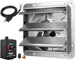 7/12 Wall Mounted Shutter Exhaust Fan 940CFM Aluminum High Speed With Controller. Fixed Price $70.99.