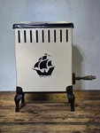 1930S Vintage O'keefe & Merritt Gas Heater - Industrial Streamline Design. Fixed Price $110.00.