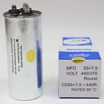 Supco CD55+7.5X440R Hvac Motor Round Dual Run Capacitor Mfd Volts. Fixed Price $16.12.