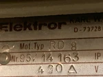 Elektror Rd Medium Pressure Blower 3550RPM 60HZ 480V 3PH Nos. Fixed Price $1500.00.