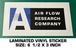 Air Flow Research Company Vinyl Decal Sticker-vintage Racing-nascar-drag-nhra. Fixed Price $9.41.