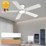 52 Inch Ceiling Fans With Lights,white Low Profle Celing Remote Control. Fixed Price $79.99.