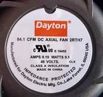 Dayton 2RTH7 Standard Square Axial Fan 48V Dc Over 1K Avail, Quantity Discount. Fixed Price $8.00.