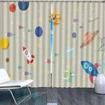 Mars Rocket Big Planet 3D Blockout Photo Printing Curtains Drape Fabric. Fixed Price $135.41.