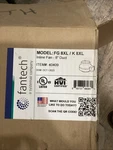 Fantech Fg 8XL 8" Duct 120V Centrifugal Inline With Metal Housing 40409. Fixed Price $199.00.