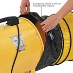 16" Confined Space Blower Fan, 32' Flexible Duct, Speed, 2850 Cfm, Hp. Fixed Price $1359.59.
