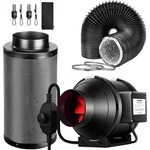 Vivosun 6" 390CFM Inline Fan Kit W/ Speed Controller Carbon Filter 8FT Ducting. Fixed Price $109.99.