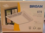 New Broan 678 50 Cfm Ventilation Fan + Light Combo Bathroom Nutone 2.5 Sones Usa. Fixed Price $69.97.