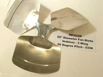 Revcor 20" Ccw Hubless Fan Blade - 3 Wing 26 Degree. Fixed Price $37.50.