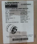 New Dayton 3/4 Hp Direct Drive Blower Motor 1075 Rpm 277 Vac 48YZ 6GC94BG. Fixed Price $219.99.
