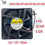For Sanyo SANACE120 Denki Cooling Fan A90L-0001-0509 9WF1224H1D03 0.32A 24V 3PIN. Fixed Price $37.70.
