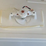 Ge Electric Fan Motor Assembly White Plastic With Blade WR60X40774. Fixed Price $25.00.