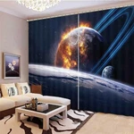 Mars Slammed Into Earth 3D Blockout Photo Print Fabric Curtains Window. Fixed Price $126.15.