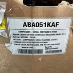 Lg ABA051KAF 208-230 Vac 5150BTU 1PH Scroll Compressor. Fixed Price $799.99.