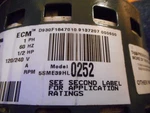 Ecm 1/2HP Blower Motor Ge 5SME39HL0252 Stock NO.5462 120/240V. Fixed Price $210.00.