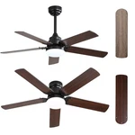 Modern Bedroom Led Ceiling Fan With Remote & Dual Finish Blades Downrod Option. Fixed Price $63.49.