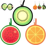 3 Pcs Round Foldable Fans, Fruit Style Handheld Folding Portable Coolin. Fixed Price $11.98.