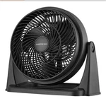 Hampton Bay 11" Air Circulator 3-SPEED Portable Desk Fan Black Open Box. Fixed Price $19.99.