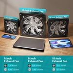 6/8/10 In Exhaust Fan W/ Switch & Damper Wall Mounted Garage Ventilation. Fixed Price $29.18.