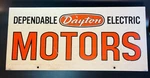 Vintage Dayton Motor Sign Double Sided Metal Electric Grainger Garage Wall Decor. Fixed Price $127.50.